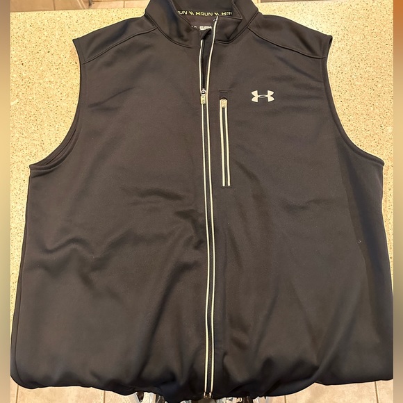 Under Armour Coldgear Infrared Chrome Reflective Run Vest Mens Sz 2XL Fitted - Picture 8 of 15